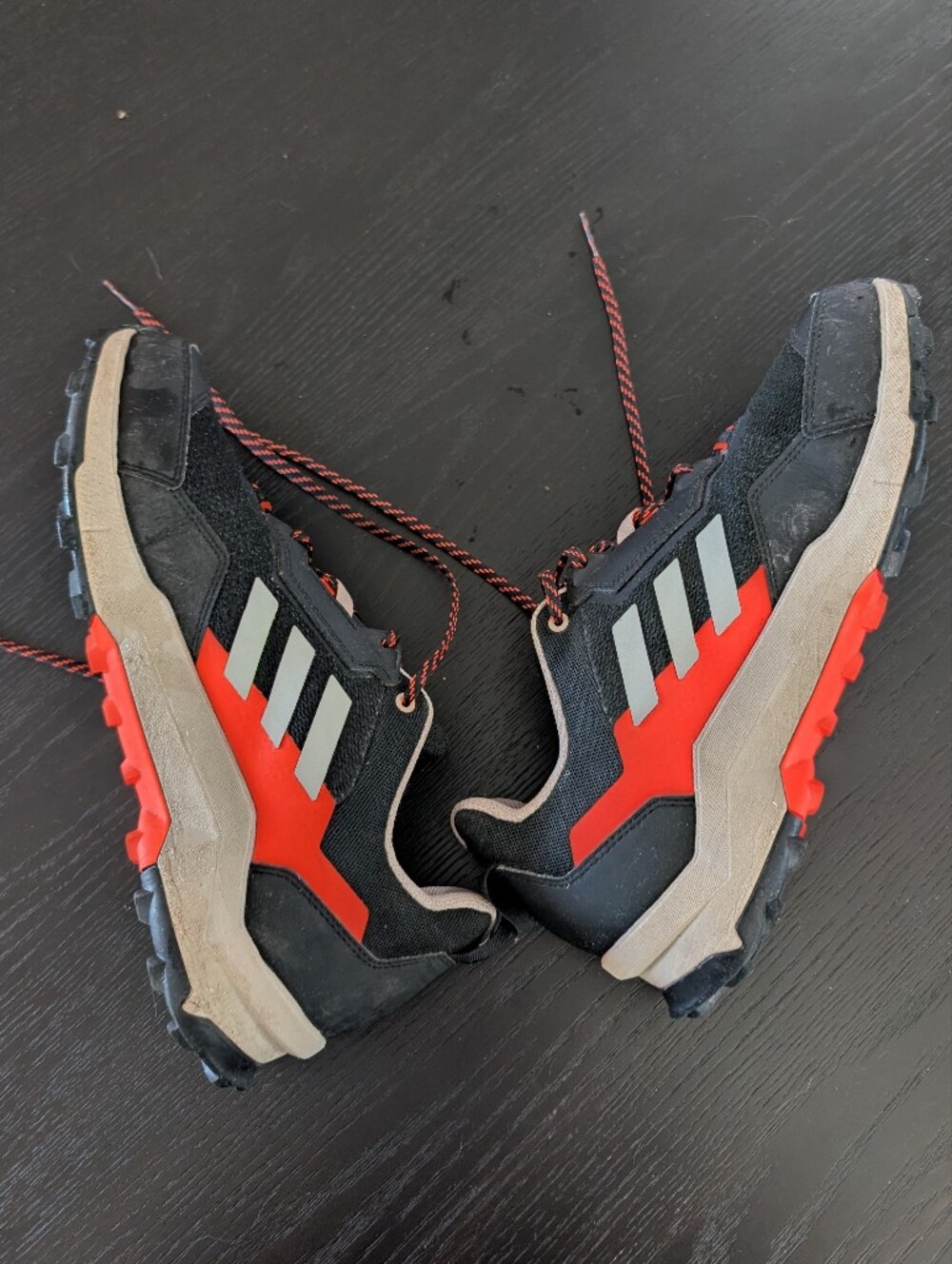 Adidas Black & Orange Trail Sneakers